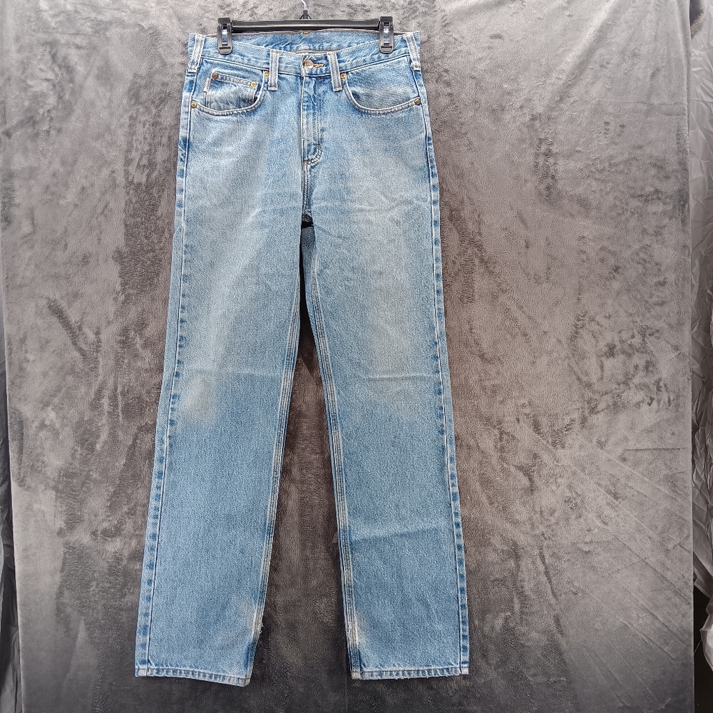 Carhartt Jeans Mens 30/34 Relaxed Fit Cotton Polyester Blue Denim